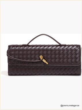 Vegan Leather Crossbody Handbag with Detachable Strap Evening Clutch